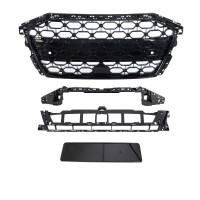 Front Grille Radiator Honeycomb black gloss fits on Audi A3 