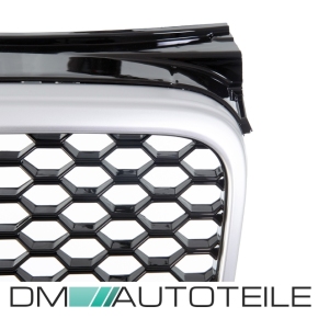 Kühlergrill Wabengrill Silber Matt Schwarz glanz passt für Audi A4 B7 04-08 nicht RS4