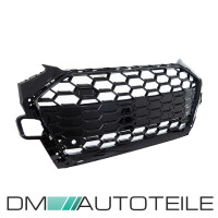 Front Grille Radiator wide Honeycomb black gloss fits on Aud
