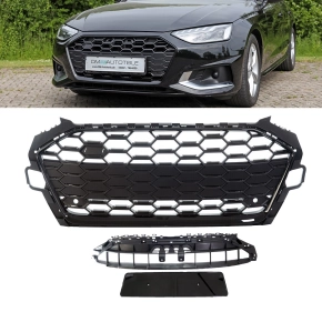 Front Grille Radiator wide Honeycomb black fits on Audi...