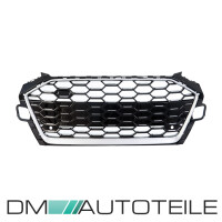 Front Grille Radiator wide Honeycomb black silver+ camera fi