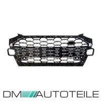 Front Grille Radiator wide Honeycomb black silver+ camera fi