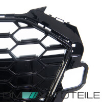 Front Grille Radiator wide Honeycomb black silver+ camera fi