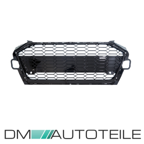 Wabengrill schmal Kühlergrill Schwarz Glanz passt für Audi A4 B9 Facelift ab 2019 