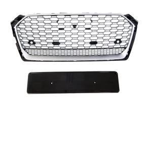 Front Grille Radiator Honeycomb black silver fits on Audi...