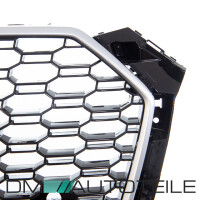Front Grille Radiator Honeycomb black silver fits on Audi A5