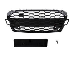 Front Grille Radiator wide Honeycomb black gloss complete...