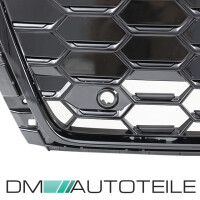 Front Grille Radiator wide Honeycomb black gloss complete fi