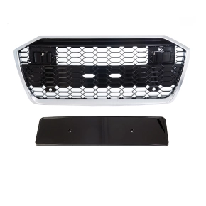 Front Grille Radiator Honeycomb black silver fits on Audi...