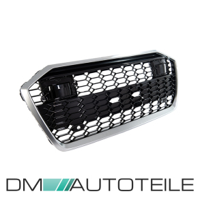 Front Grille Radiator Honeycomb black silver fits on Audi A6 F2 up 2019 without RS6