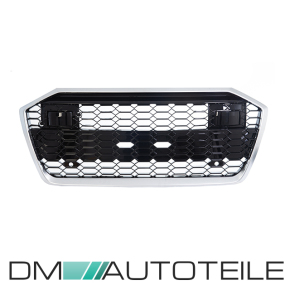 Front Grille Radiator Honeycomb black silver fits on Audi A6 F2 up 2019 without RS6