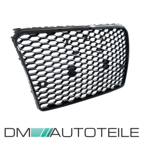 Wabengrill Kühlergrill Schwarz glanz komplett Gitter passt für Audi A7 C7 ab 2010-2014 nicht RS7