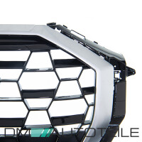 Front Grille Radiator Honeycomb black silver fits on Audi Q3