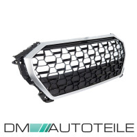 Front Grille Radiator Honeycomb black silver fits on Audi Q3