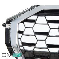Front Grille Radiator Honeycomb black chrome fits on Audi Q3