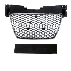 Kühlergrill Wabengrill Schwarz Chrom passt für Audi TT 8J 06-16 ohne RS Emblem