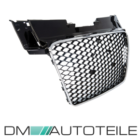 Kühlergrill Wabengrill Schwarz Chrom passt für Audi TT 8J 06-16 ohne RS Emblem