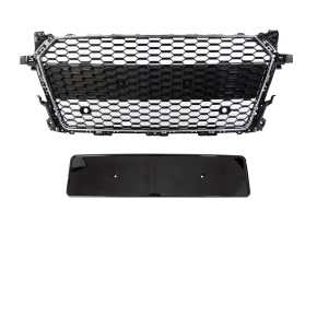 Front Grille Radiator Honeycomb black chrome fits on Audi...