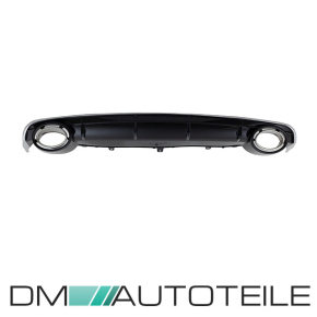 Rear Diffusor black gloss duplex Sport+ tail pipes fits on Audi A6 4G C7 up 2014 standard bumper