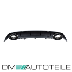 Rear Diffusor black gloss duplex Sport+ tail pipes fits on Audi A6 4G C7 up 2014 standard bumper