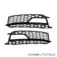 Set honeycomb Fog Lights Cover Black gloss fits on Audi A5 8