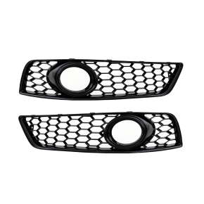 Set honeycomb Fog Lights Cover Black gloss fits on Audi A3 8P Facelift up 2008-2013 with standard Bumper
