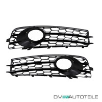 Set honeycomb Fog Lights Cover Black gloss fits on Audi A3 8
