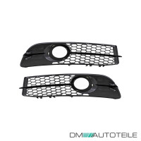 Set honeycomb Fog Lights Cover Black gloss fits on Audi A6 C