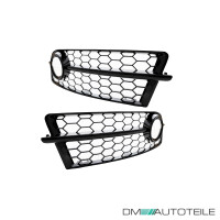 Set honeycomb Fog Lights Cover Black gloss fits on Audi TT 8