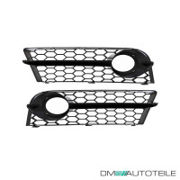 Set honeycomb Fog Lights Cover Black gloss fits on Audi TT 8
