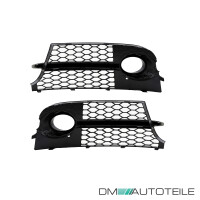 Set honeycomb Fog Lights Cover Black gloss fits on Audi TT 8