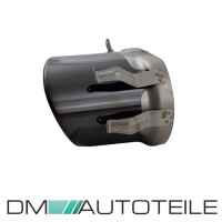 Set Tail Pipes Exhaust System black gloss fits on Audi A6 C7