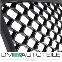 Front Grille honeycomb black gloss+ license plate holder fit