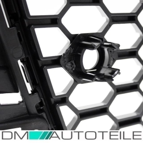 Badgeless Front Grille Grille Honeycomb Black Gloss+ Emblem holder fits Audi A3 8V 12-16 w/o RS3 