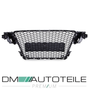 Kühlergrill Grill Wabendesign + Halter hochglanz Schwarz passt für Audi A5 8T ab 2007-2011 nicht RS5