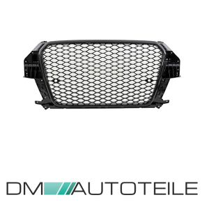 Set Front grille honeycomb black gloss fits on Audi Q3 8U 11-15 pre Facelift