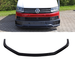 Front Splitter Spoiler lower Part black gloss+ fits on VW T6 up 2015 Sportline 