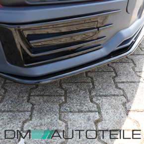 Front Spoiler Lippe unten schwarz glanz Stoßstange für VW T6 Multivan Transporter Sportline ab 2015