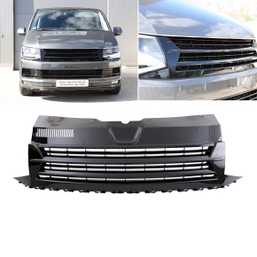 Frontgrill Grille Badged Black gloss w/o Emblem clean fits on all VW T6 up 2015-2019 also Sportline