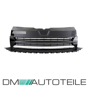 Kühlergrill Hochglanz Schwarz Chrom clean ohne Emblem passt für VW T6 Multivan Transporter 2015-2019