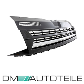 Kühlergrill Hochglanz Schwarz Chrom clean ohne Emblem passt für VW T6 Multivan Transporter 2015-2019