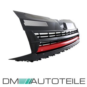 Frontgrill Grille upper Badged Black gloss red w/o Emblem clean fits on all VW T6 up 2015-2019 also Sportline