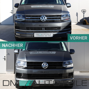 Kühlergrill Hochglanz Schwarz für Emblem passt für VW T6 Multivan Transporter 2015-2019 auch Sportline