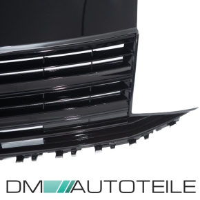 Kühlergrill Hochglanz Schwarz für Emblem passt für VW T6 Multivan Transporter 2015-2019 auch Sportline