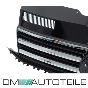 Frontgrill Grille upper Badged Black gloss Chrome band for Emblem fits on all VW T6 up 2015-2019 also Sportline