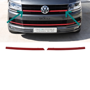 Front Grille trim Set red 2-pcs fits on VW T6 up 2015-2019