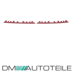 Kühlergrill Leisten Rot 4-teilig Stoßleisten Zierleisten Grill vorne passt für VW T6 ab 2015-2019