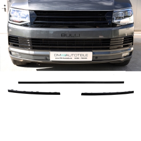 Front Trims 3pcs Black gloss lower Set bumper fits on all VW T6 up 2015-2019 also Sportline
