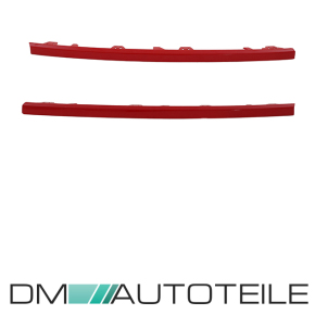 3tlg. Abdeckleiste Leisten Rot glanz Stoßleisten Zierleisten Grill vorne passt für VW T6 ab 2015-2019 Highline