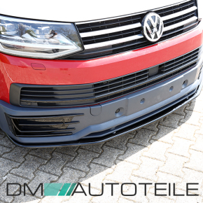 Front Bumper Splitter lower Part +Spoiler lower part+  Grille Black Glossy fits on VW T6 up 2015 Sportline Modification